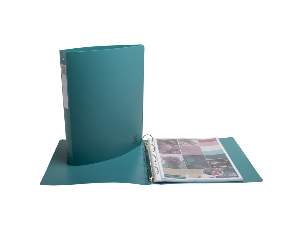 CARPETA DE 4 ANILLAS 30 MM EXACOMPTA SKANDI DIN A4+ POLIPROPILENO RECICLADO COLORES SURTIDOS