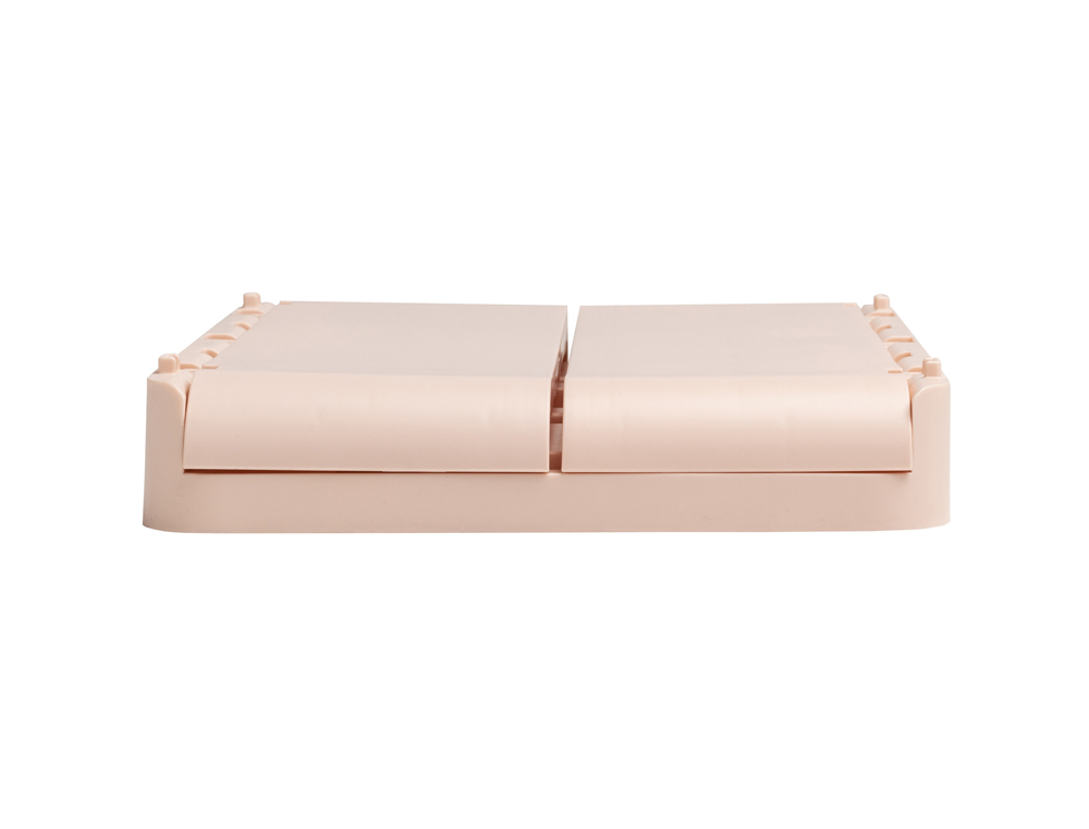 CAJA PLEGABLE EXACOMPTA MIDI SKANDI POLIPROPILENO RECICLADO COLOR NUDE 276X188X120 MM