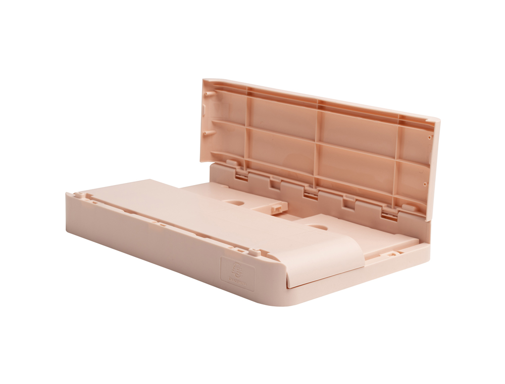 CAJA PLEGABLE EXACOMPTA MIDI SKANDI POLIPROPILENO RECICLADO COLOR NUDE 276X188X120 MM