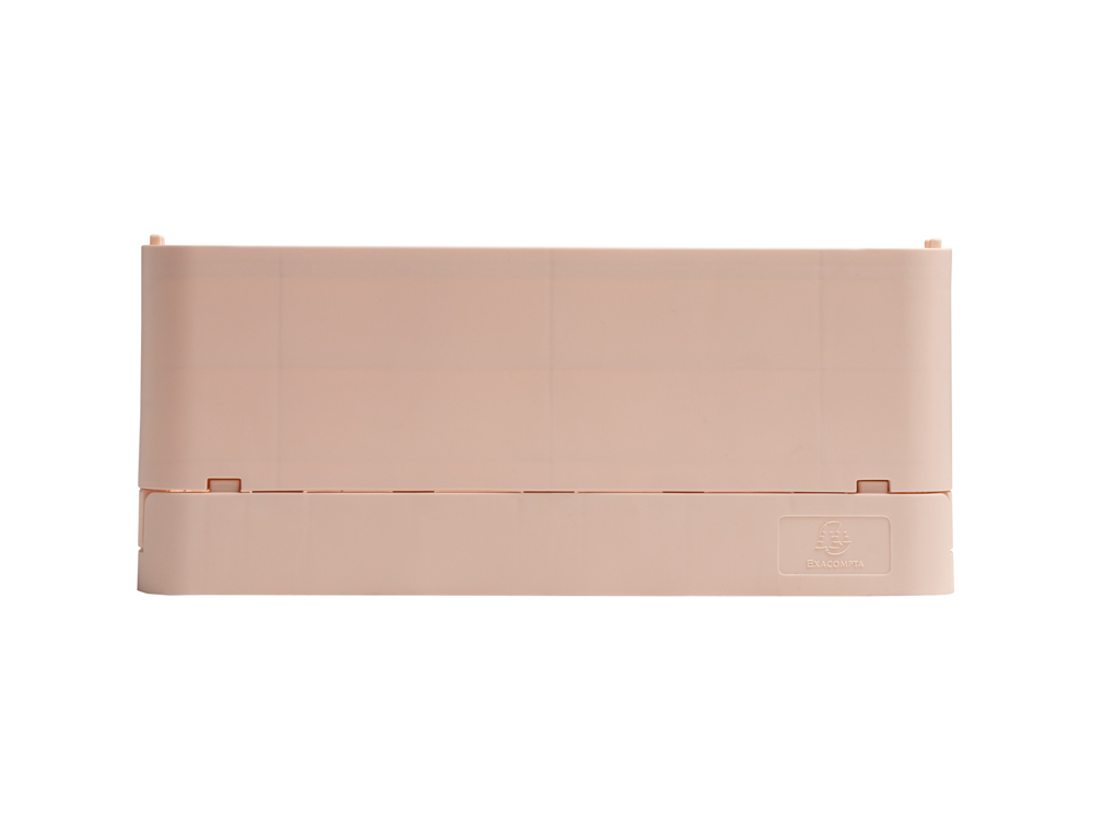 CAJA PLEGABLE EXACOMPTA MIDI SKANDI POLIPROPILENO RECICLADO COLOR NUDE 276X188X120 MM