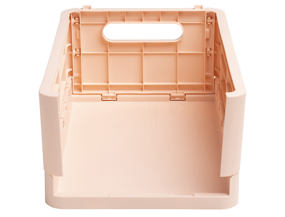 CAJA PLEGABLE EXACOMPTA MIDI SKANDI POLIPROPILENO RECICLADO COLOR NUDE 276X188X120 MM