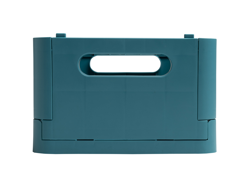 CAJA PLEGABLE EXACOMPTA MIDI SKANDI POLIPROPILENO RECICLADO COLOR AZUL PACIFICO 276X188X120 MM