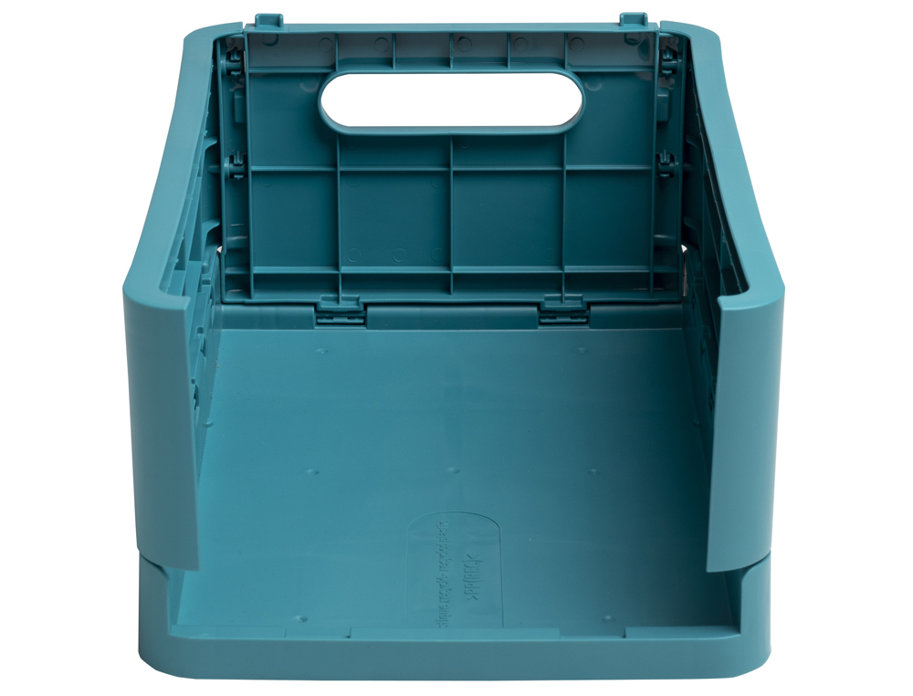 CAJA PLEGABLE EXACOMPTA MIDI SKANDI POLIPROPILENO RECICLADO COLOR AZUL PACIFICO 276X188X120 MM