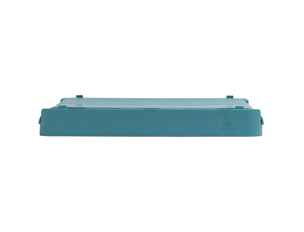 CAJA PLEGABLE EXACOMPTA MIDI SKANDI POLIPROPILENO RECICLADO COLOR AZUL PACIFICO 276X188X120 MM