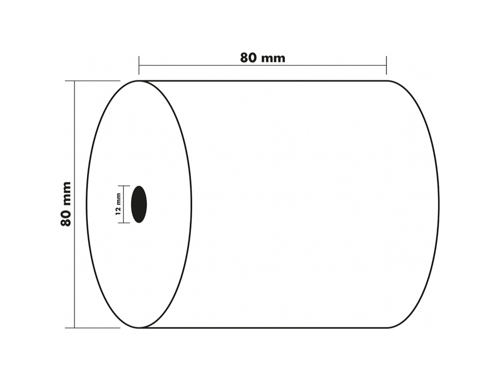 ROLLO SUMADORA EXACOMPTA TERMICO 80X80 MM 48 G/M2 SIN BPA