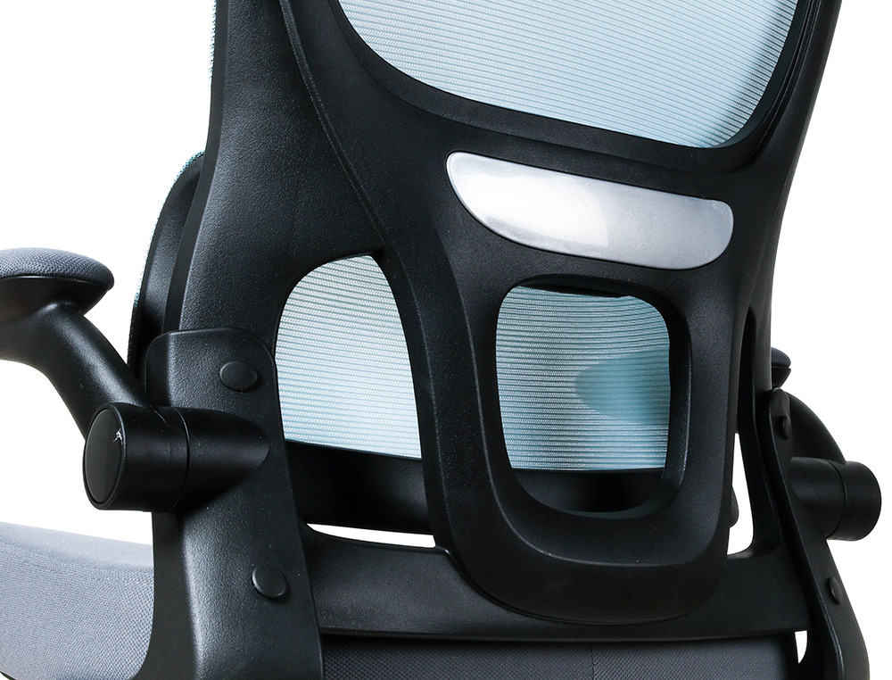 SILLA Q-CONNECT DIRECCION SORRENTO MALLA BASE METALICA ALT MAX 1320 ANC 650 PROF 600 MM RUEDAS PREMIUM AZUL GRIS