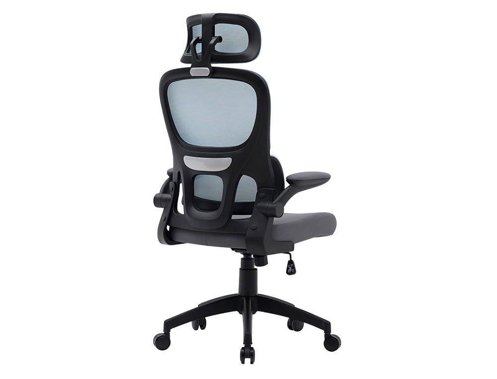 SILLA Q-CONNECT DIRECCION SORRENTO MALLA BASE METALICA ALT MAX 1320 ANC 650 PROF 600 MM RUEDAS PREMIUM AZUL GRIS