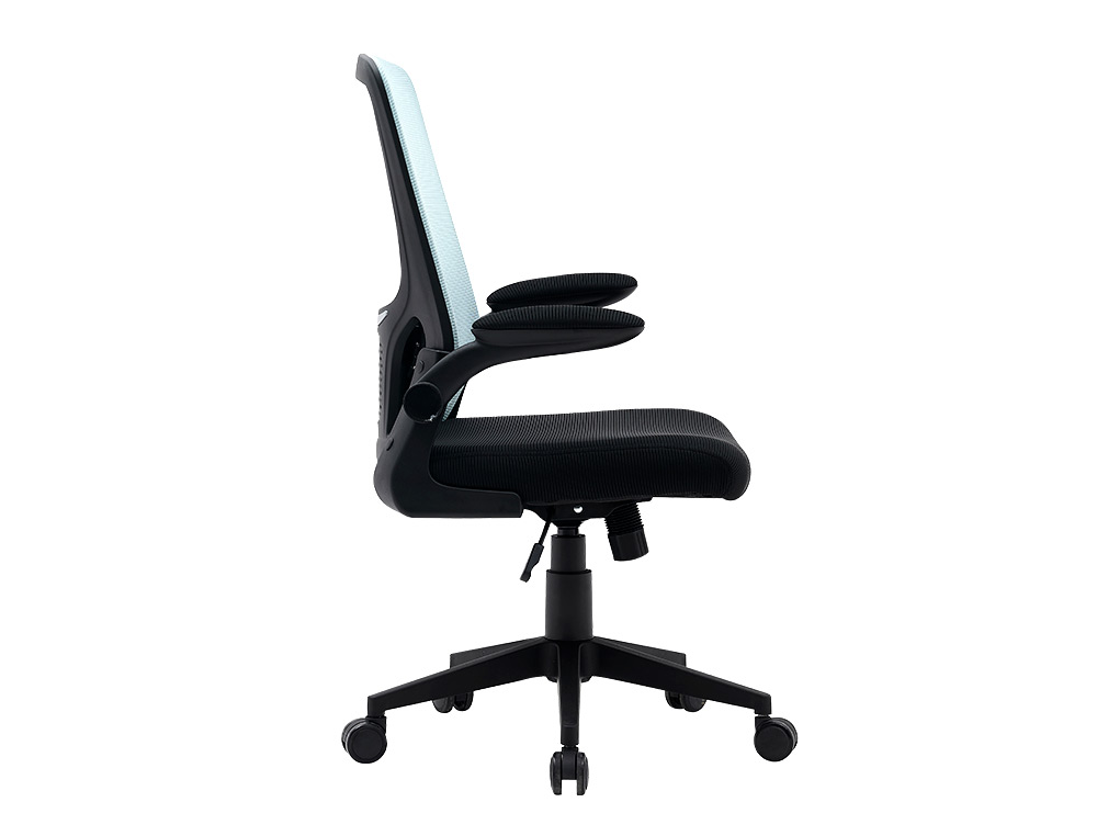SILLA Q-CONNECT OFICINA ALBA MALLA BASE METALICA ALT MAX 1110 ANC 610 PROF 580 RUEDAS PREMIUM COLOR NEGRO AZUL