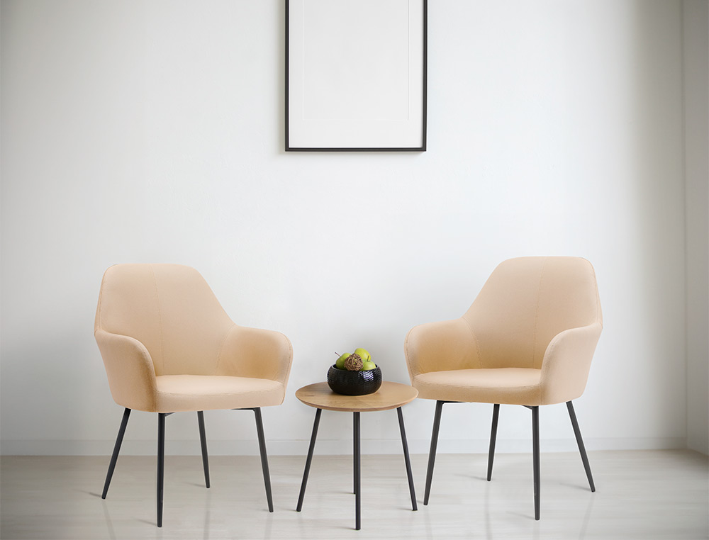 SILLA Q-CONNECT CONFIDENTE SIEMIONE BASE METALICA ALT MAX 820 ANC 570 PROF 580 COLOR MARRON ARENA