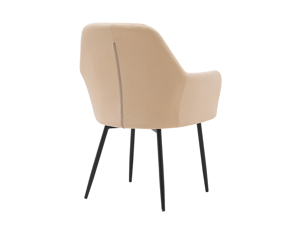 SILLA Q-CONNECT CONFIDENTE SIEMIONE BASE METALICA ALT MAX 820 ANC 570 PROF 580 COLOR MARRON ARENA