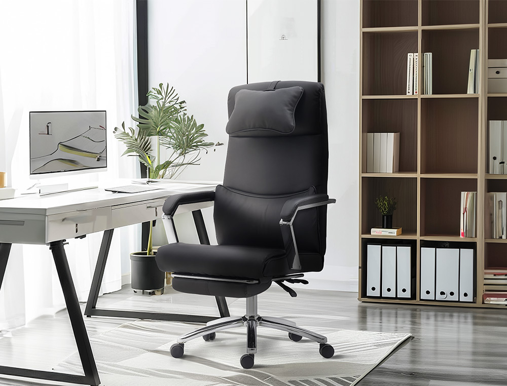 SILLA Q-CONNECT DIRECCION RAVENNA SIMIL PIEL BASE METALICA ALT MAX 1300 ANC 670 PROF 730 MM RUEDAS PREMIUM