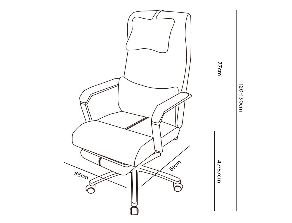 SILLA Q-CONNECT DIRECCION RAVENNA SIMIL PIEL BASE METALICA ALT MAX 1300 ANC 670 PROF 730 MM RUEDAS PREMIUM