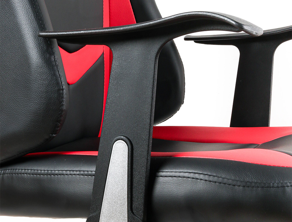 SILLA Q-CONNECT GAMING ORVIETO SIMIL PIEL BASE METALICA ALT MAX 1200 ANC 650 PROF 650 MM RUEDAS PREMIUM NEGRO ROJO