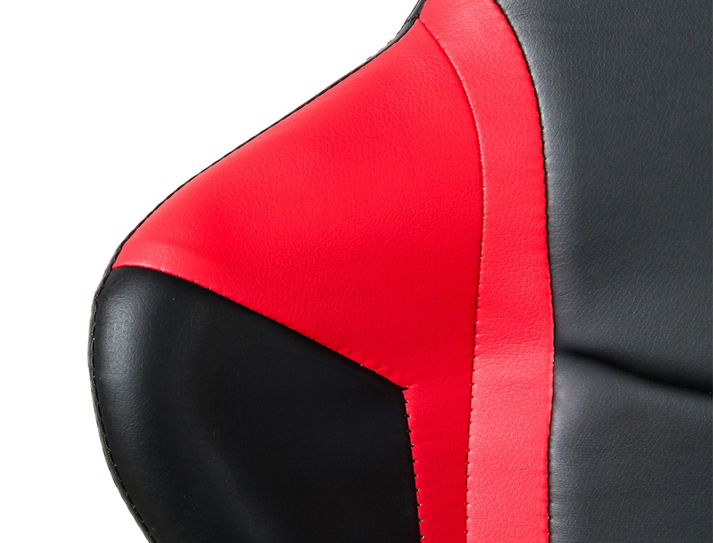 SILLA Q-CONNECT GAMING ORVIETO SIMIL PIEL BASE METALICA ALT MAX 1200 ANC 650 PROF 650 MM RUEDAS PREMIUM NEGRO ROJO