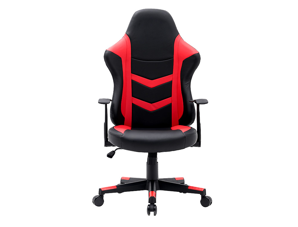 SILLA Q-CONNECT GAMING ORVIETO SIMIL PIEL BASE METALICA ALT MAX 1200 ANC 650 PROF 650 MM RUEDAS PREMIUM NEGRO ROJO