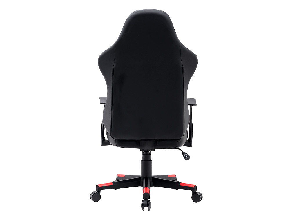 SILLA Q-CONNECT GAMING ORVIETO SIMIL PIEL BASE METALICA ALT MAX 1200 ANC 650 PROF 650 MM RUEDAS PREMIUM NEGRO ROJO