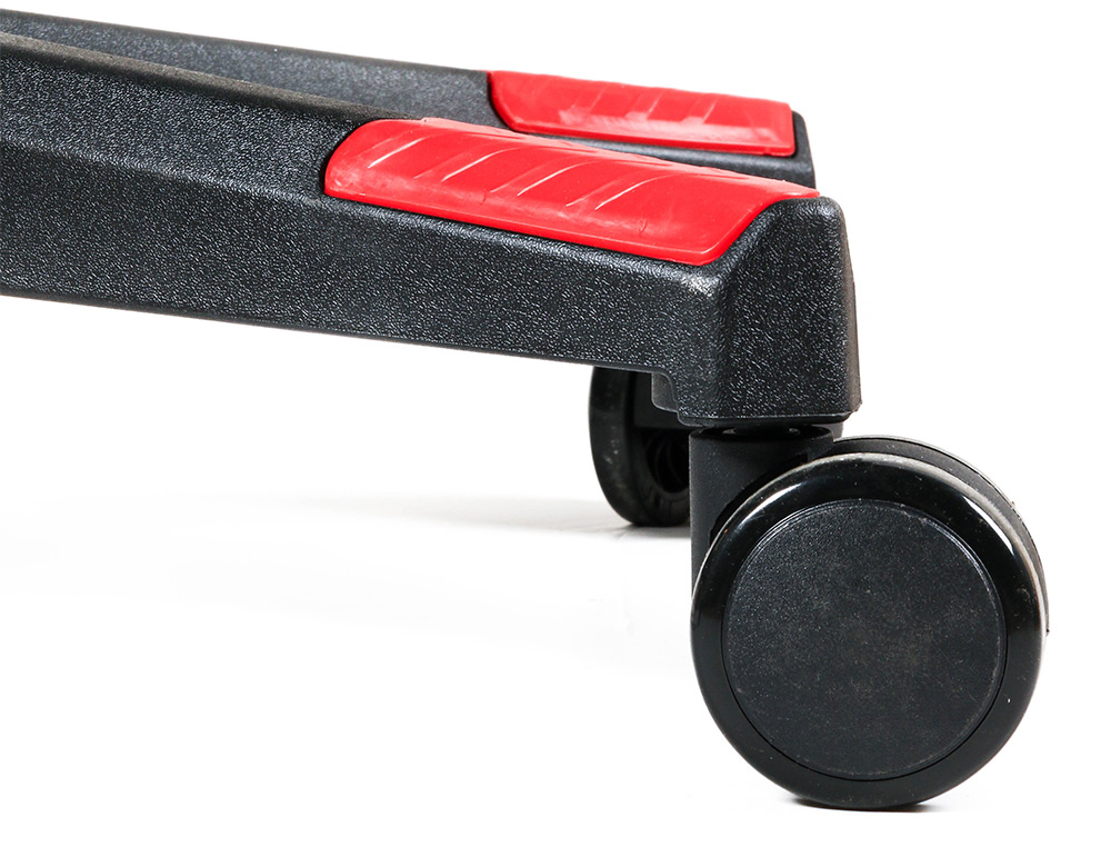 SILLA Q-CONNECT GAMING ORVIETO SIMIL PIEL BASE METALICA ALT MAX 1200 ANC 650 PROF 650 MM RUEDAS PREMIUM NEGRO ROJO