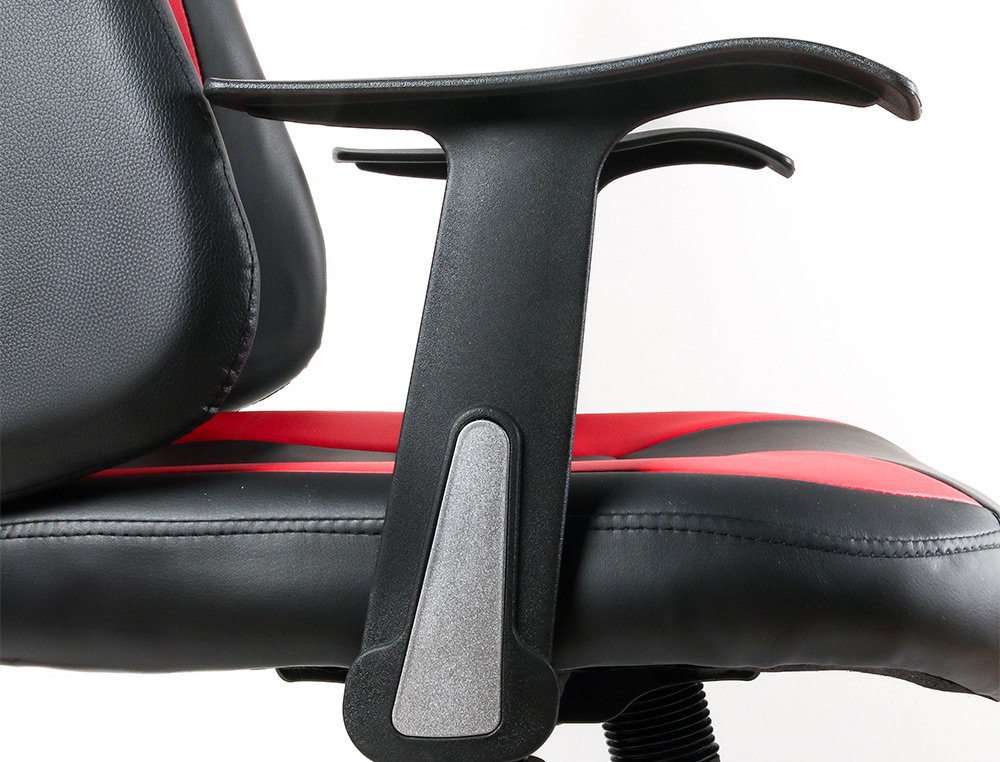 SILLA Q-CONNECT GAMING ORVIETO SIMIL PIEL BASE METALICA ALT MAX 1200 ANC 650 PROF 650 MM RUEDAS PREMIUM NEGRO ROJO