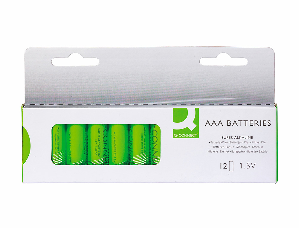 PILA Q-CONNECT ALCALINA AAA BLISTER CON 12 UNIDADES