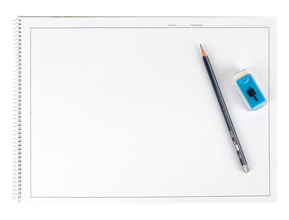 BLOC DIBUJO LIDERPAPEL LINEAL VANGUARDIA 230X325MM 20 HOJAS 130G/M2 CON RECUADRO PERFORADO