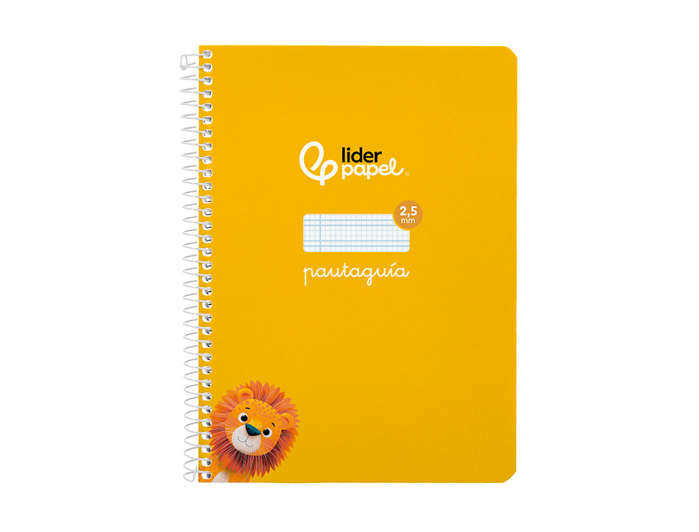 CUADERNO ESPIRAL LIDERPAPEL A5 PAUTAGUIA TAPA BLANDA 40H 75 GR CUADRO PAUTADO 2,5MM COLOR AMARILLO