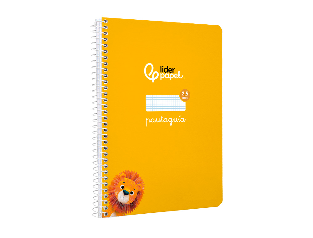 CUADERNO ESPIRAL LIDERPAPEL A5 PAUTAGUIA TAPA BLANDA 40H 75 GR CUADRO PAUTADO 2,5MM COLOR AMARILLO