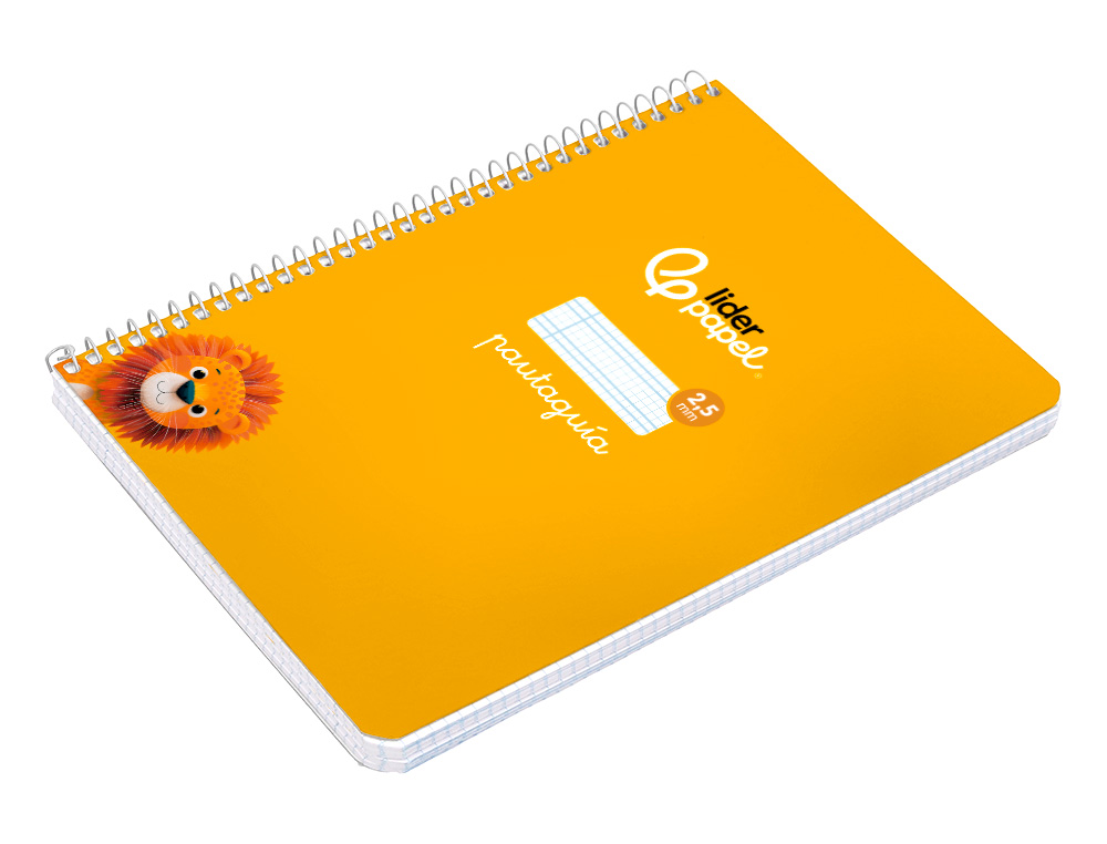 CUADERNO ESPIRAL LIDERPAPEL A5 PAUTAGUIA TAPA BLANDA 40H 75 GR CUADRO PAUTADO 2,5MM COLOR AMARILLO