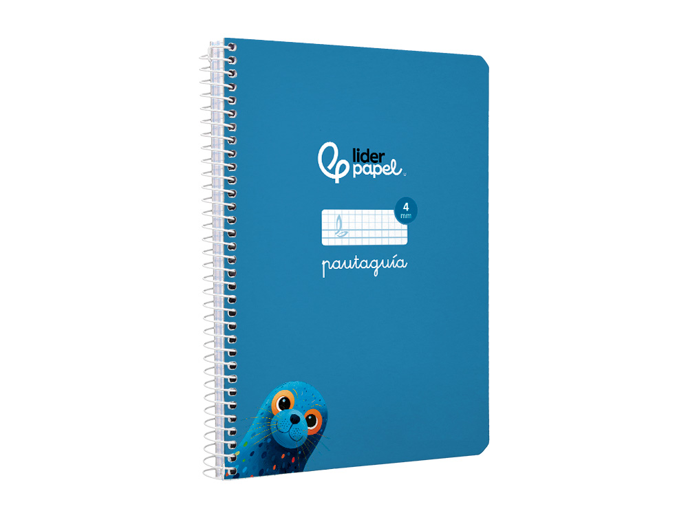 CUADERNO ESPIRAL LIDERPAPEL A5 PAUTAGUIA TAPA BLANDA 40H 75 GR CUADRO PAUTADO 4MM COLOR AZUL