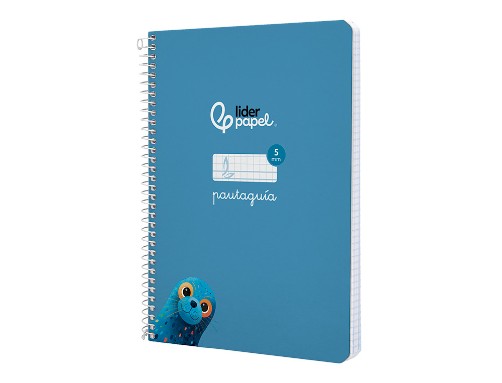 CUADERNO ESPIRAL LIDERPAPEL A5 PAUTAGUIA TAPA DURA 80H 90 GR CUADRO PAUTADO 5MM COLOR AZUL