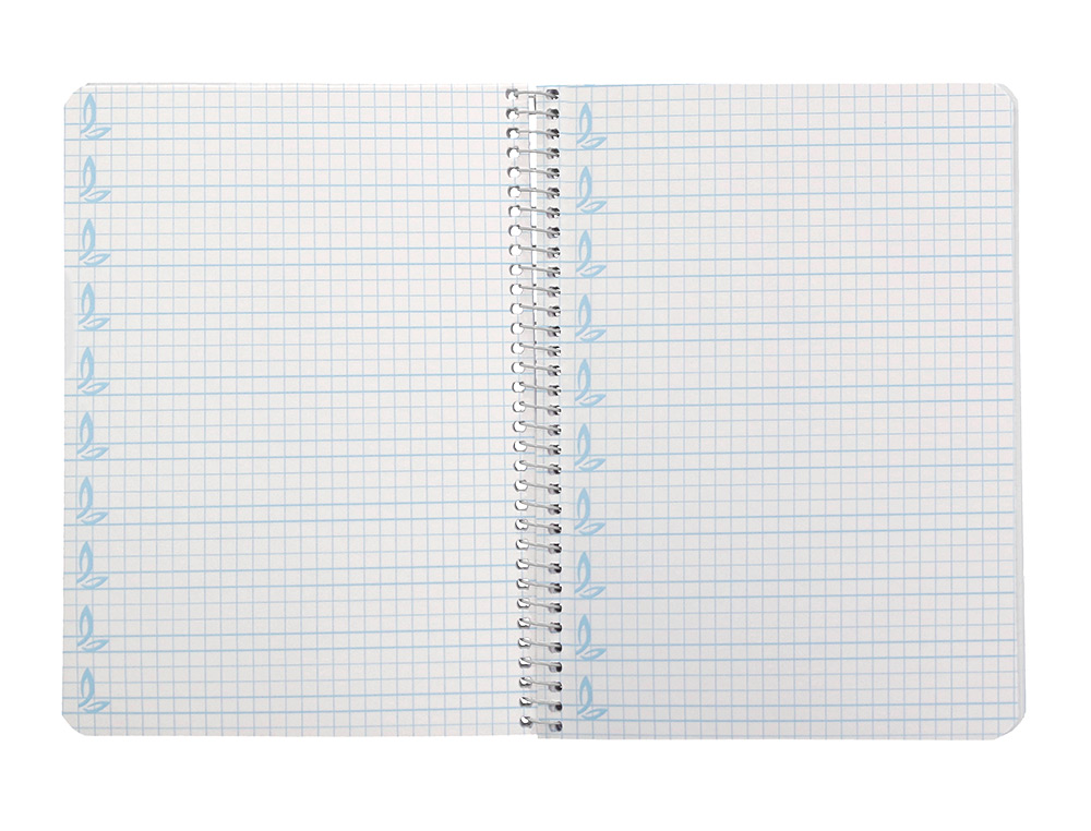 CUADERNO ESPIRAL LIDERPAPEL A5 PAUTAGUIA TAPA DURA 80H 90 GR CUADRO PAUTADO 5MM COLOR AZUL
