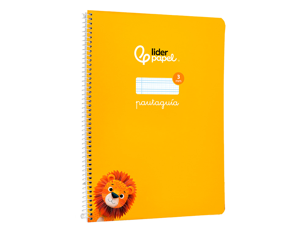 CUADERNO ESPIRAL LIDERPAPEL A4 PAUTAGUIA TAPA BLANDA 80H 75 GR CUADRO PAUTADO 3MM COLOR AMARILLO