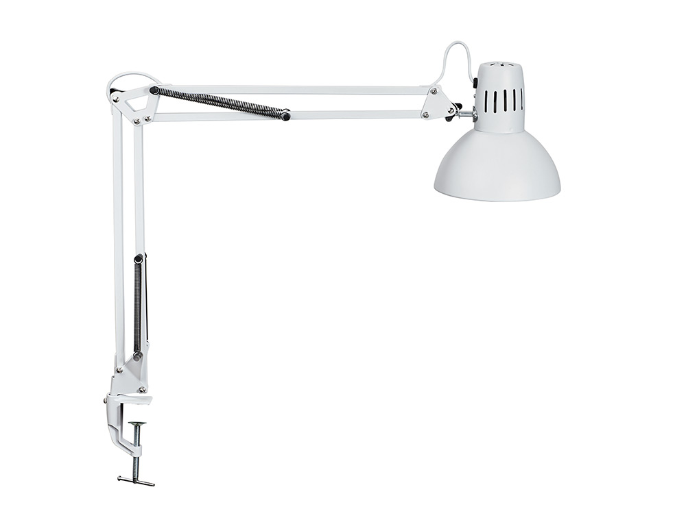 LAMPARA DE ESCRITORIO MAUL STUDY CON PINZA COLOR BLANCO 170X440X350 MM