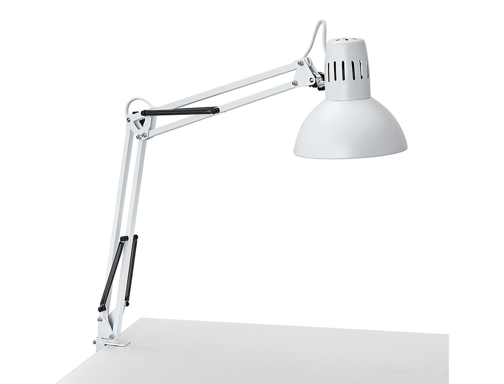 LAMPARA DE ESCRITORIO MAUL STUDY CON PINZA COLOR BLANCO 170X440X350 MM