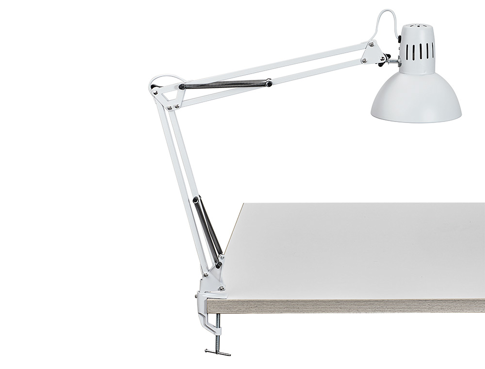 LAMPARA DE ESCRITORIO MAUL STUDY CON PINZA COLOR BLANCO 170X440X350 MM
