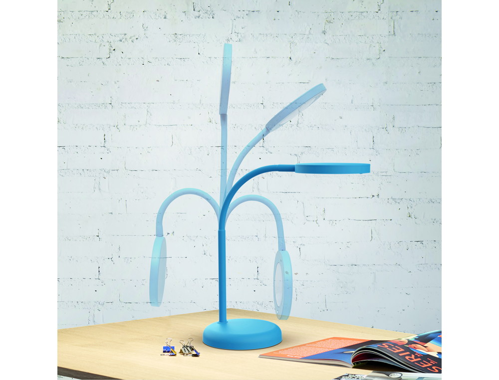LAMPARA DE ESCRITORIO MAUL LED JOY COLOR AZUL 137X335X358 MM