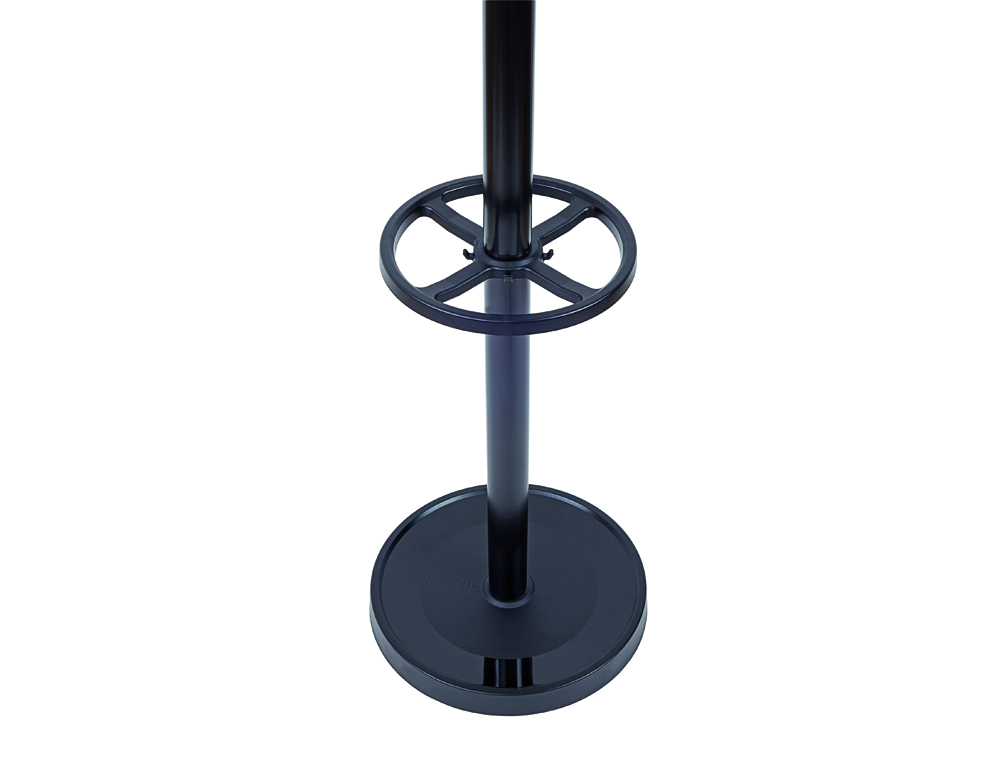 PERCHERO METALICO MAUL GRANDO 8 COLGADORES Y PARAGUERO COLOR NEGRO 375X1750X365 MM