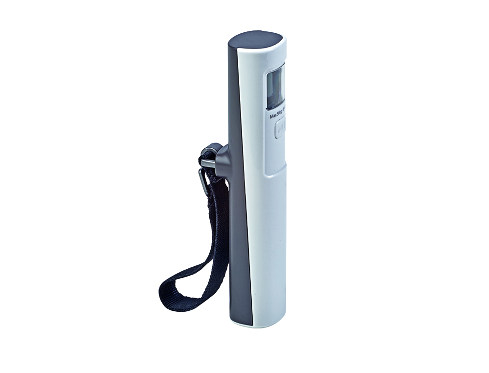 BALANZA DE EQUIPAJE MAUL TREK 50 KG HEBILLA CON GANCHO ACERO INOXIDABLE CARGA POR AGITACION COLOR BLANCO