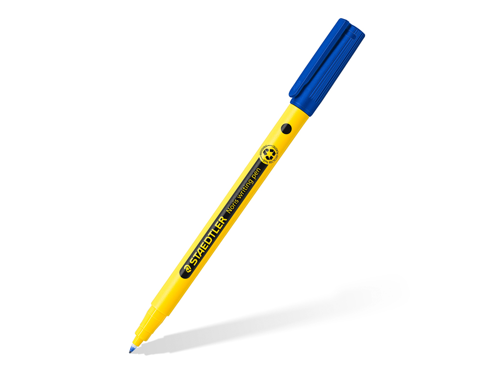 ROTULADOR STAEDTLER NORIS WRITING PEN 307 TINTA BASE DE AGUA PUNTA FINA TRAZO 0,6 MM AZUL