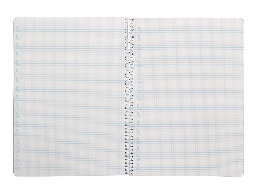 CUADERNO ESPIRAL LIDERPAPEL A4 PAUTAGUIA TAPA PLASTICO 80H 90GR CUADRO PAUTADO 4MM CON MARGEN COLOR AZUL