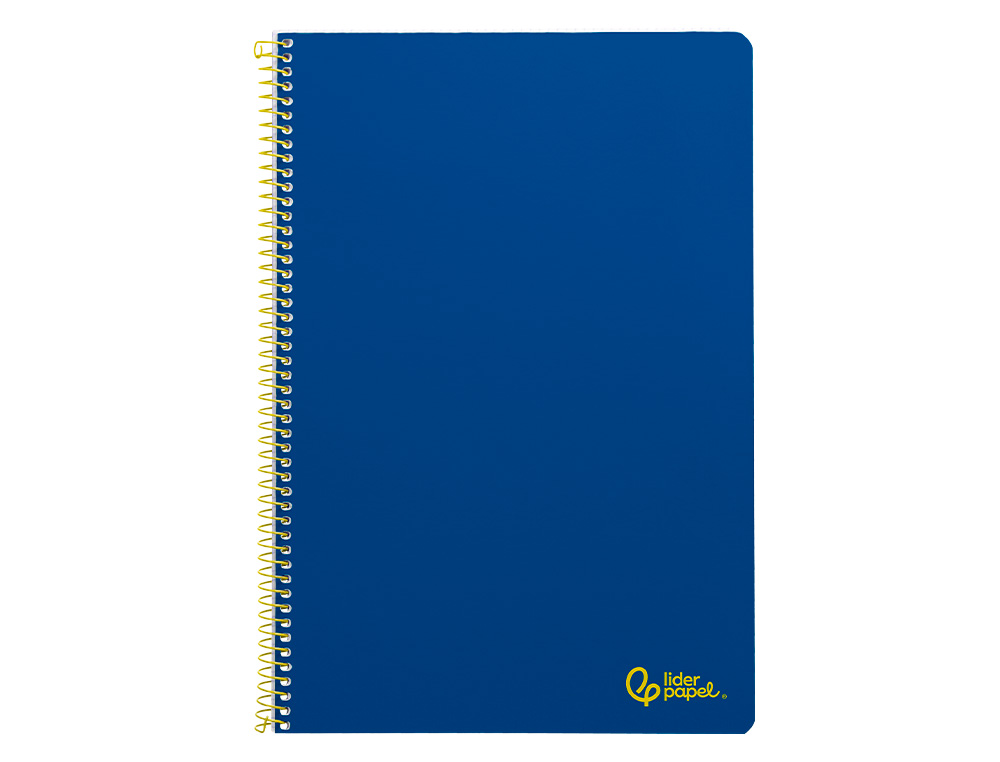 CUADERNO ESPIRAL LIDERPAPEL A4 SMART TAPA BLANDA 80H 75GR CUADRO 4MM CON MARGEN COLOR AZUL OSCURO