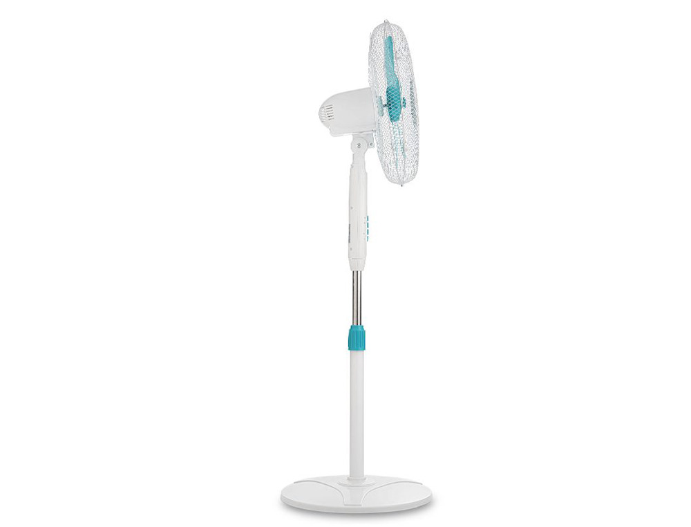 VENTILADOR BLAUPUNKT PIE BASE REDONDA 5 ASPAS 3 VELOCIDADES ALTURA REGULABLE CON MANDO DISTANCIA+TEMPORIZADOR 45W