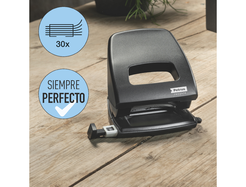 TALADRADOR PETRUS 85 RECYCLE NEGRO CAPACIDAD 25 HOJAS