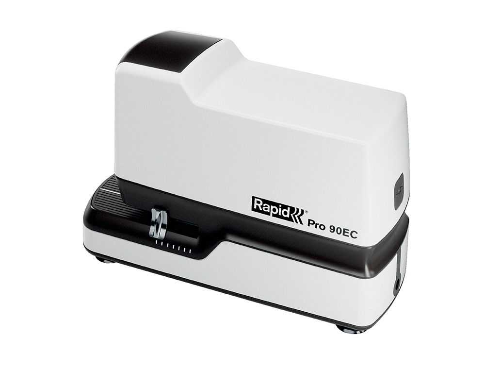 GRAPADORA RAPID PRO 90EC ELECTRICA BLANCO CAPACIDAD 50 HOJAS USA GRAPAS N 66 Y N 44