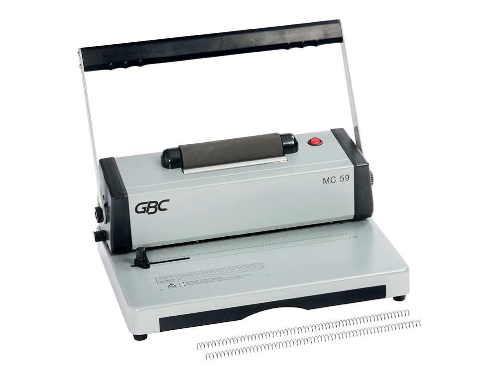 ENCUADERNADORA PARA ESPIRAL GBC MULTIBIND MC59 PERFORA 20 HOJAS TAMAO A4 ENCUADERNA 450 HOJAS