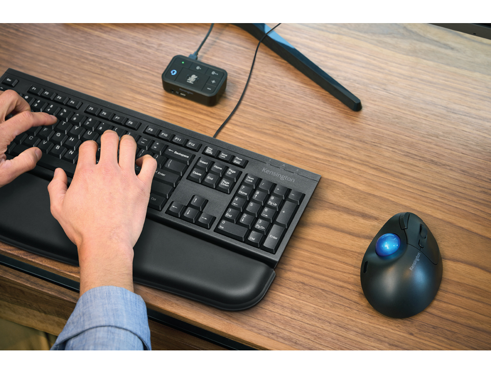 RATON KENSINGTON OPTICO TRACKBALL TB450 PRO FIT ERGO 1600 DPI INALAMBRICO COLOR NEGRO/AZUL