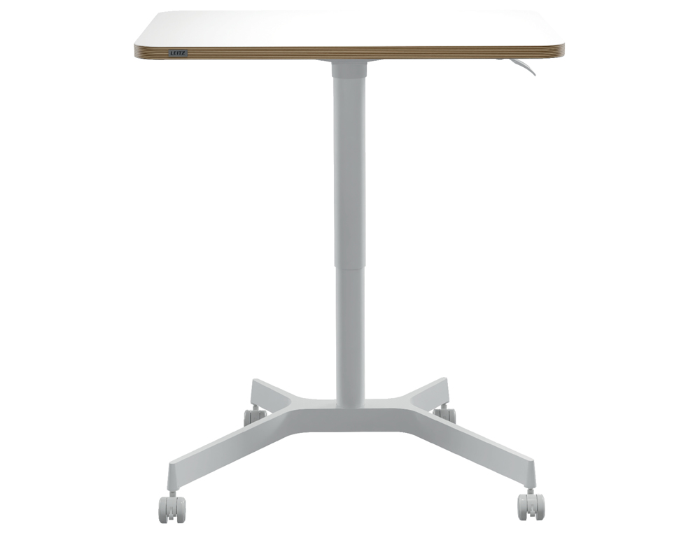 MESA LEITZ ERGO REGULABLE EN ALTURA NEUMATICA TABLERO 80X60 CM CON 4 RUEDAS COLOR BLANCO
