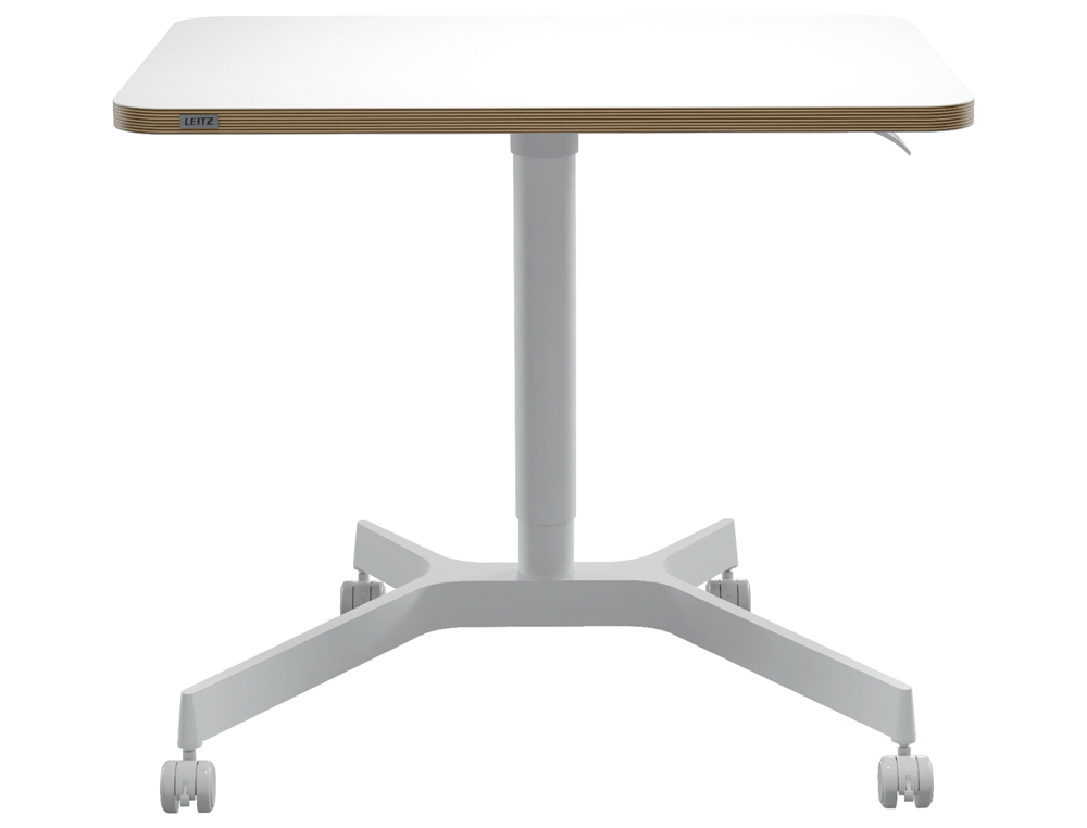 MESA LEITZ ERGO REGULABLE EN ALTURA NEUMATICA TABLERO 80X60 CM CON 4 RUEDAS COLOR BLANCO