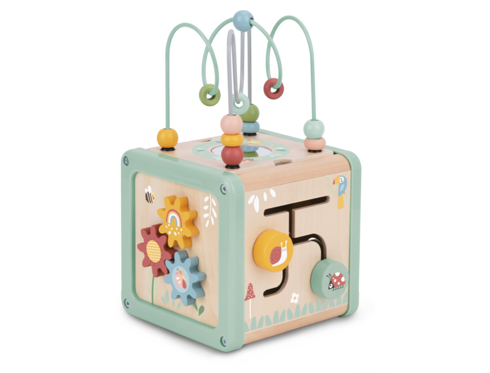 JUEGO INFANTIL IMAGINOVO MADERA CUBO DE ACTIVIDADES +18 MESES 15,5X15,5X28CM