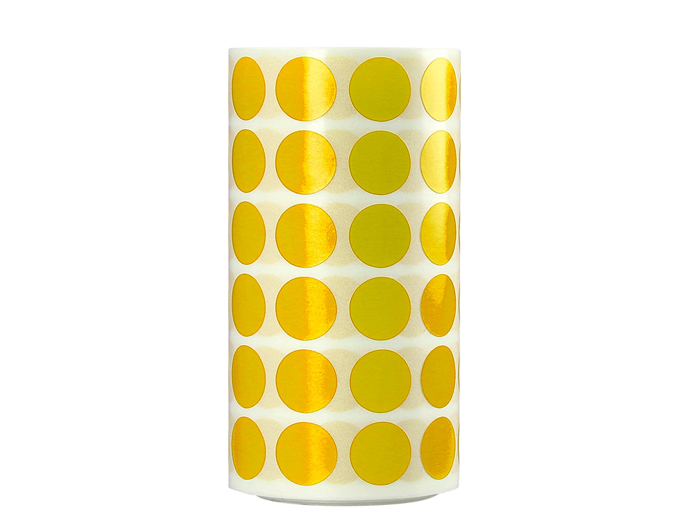 GOMETS LIDERPAPEL AUTOADHESIVO CIRCULOS 15 MM AMARILLO ROLLO DE 2500 UNIDADES EN CAJA DE CARTON