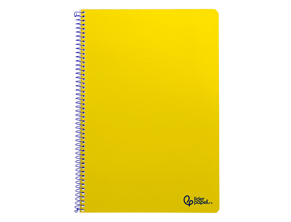 CUADERNO ESPIRAL LIDERPAPEL A4 SMART TAPA BLANDA 80H 75GR RAYADO HORIZONTAL CON MARGEN COLOR AMARILLO